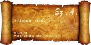 Szieber Azár névjegykártya